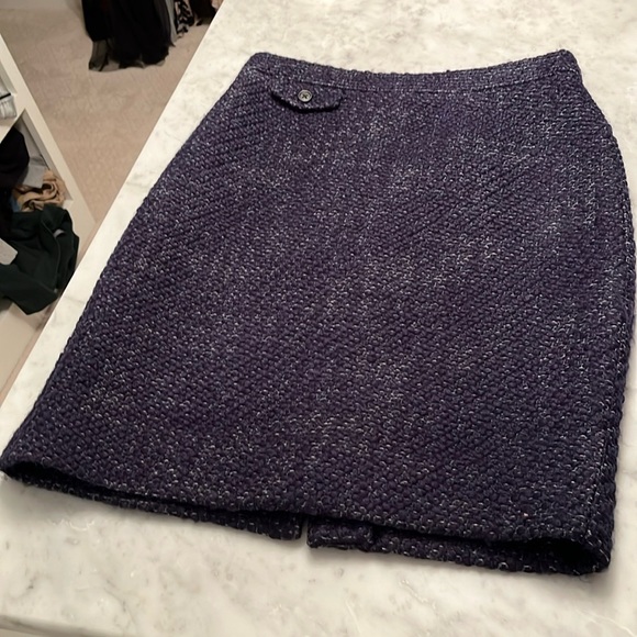 Beautiful navy blue wool J. Crew pencil skirt - Picture 1 of 6